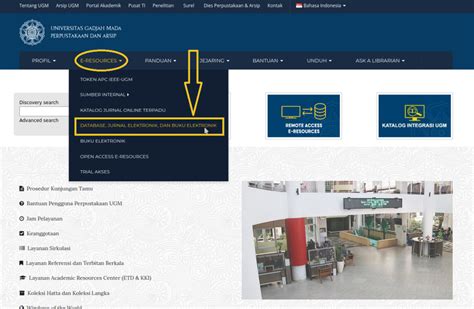 Mengakses jurnal/database yang dilanggan UGM dari luar .
